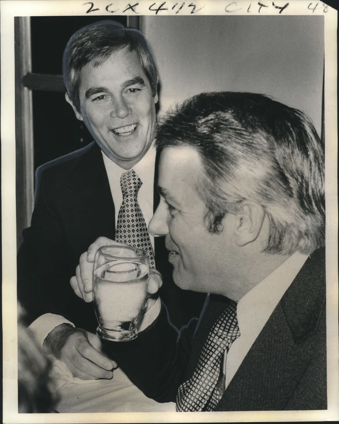 1974 Press Photo Governor Edwin Edwards & District Attorney-elect Harry Connick